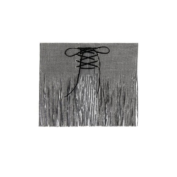 Amber Sceats x Revolve Lace Up Fringe Belt in Silver One Size New Womens main image 10
